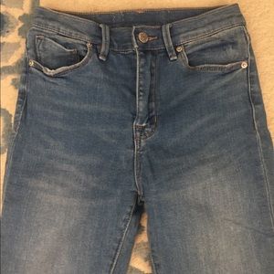 High waisted skinny jeans